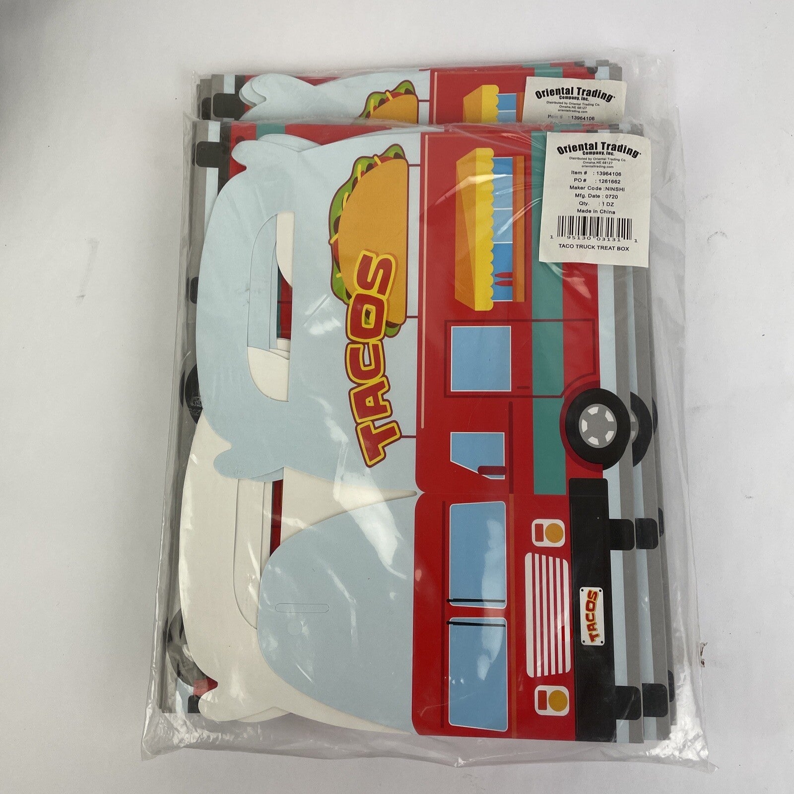 2 x Oriental Trading Taco Truck Treat Box, Party Supplies, 12 Pieces