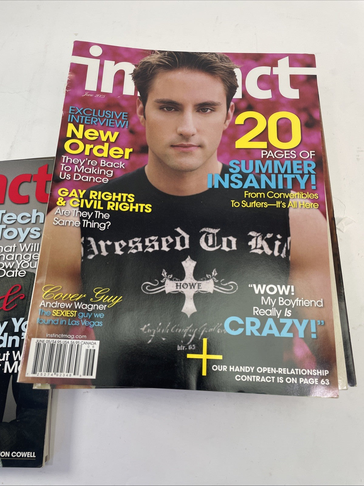 Lot of 20 Instinct magazine 2002 - 2005 Gay Fashion Lifestyle & Entertainment