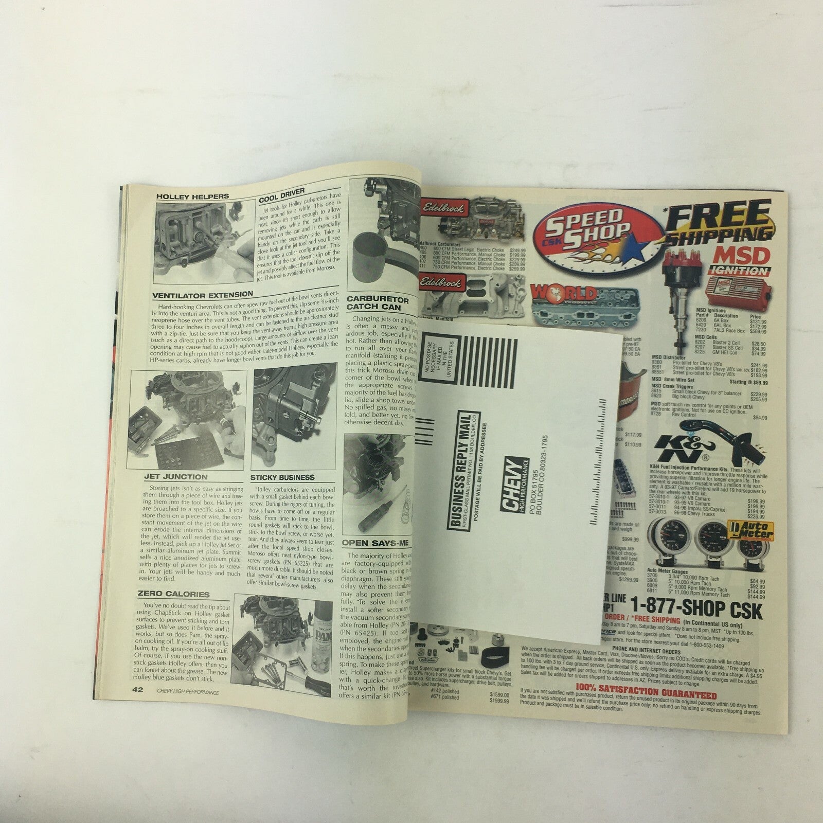 December2000 Chevy High Perfomance Magazine Crab Magic! How to Rebuild a Holley