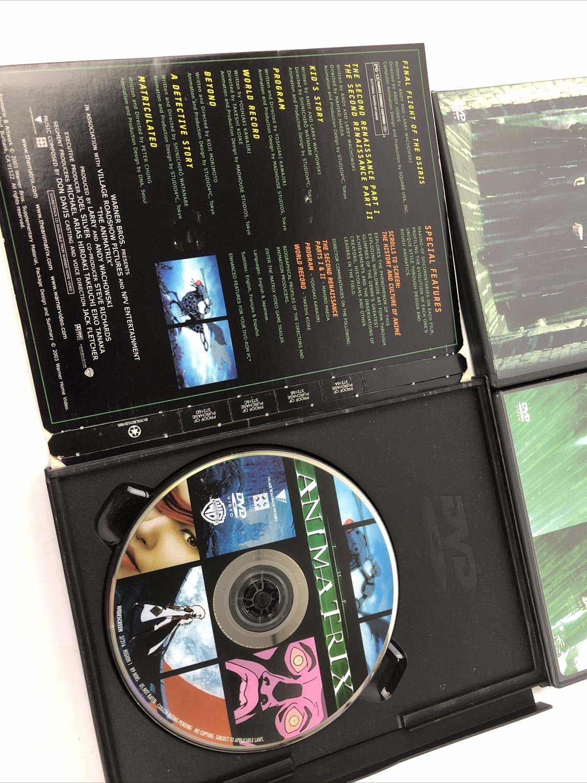 Lot of Three The Matrix Revolutions  RELOADED + Animatrix ( DVD Video )