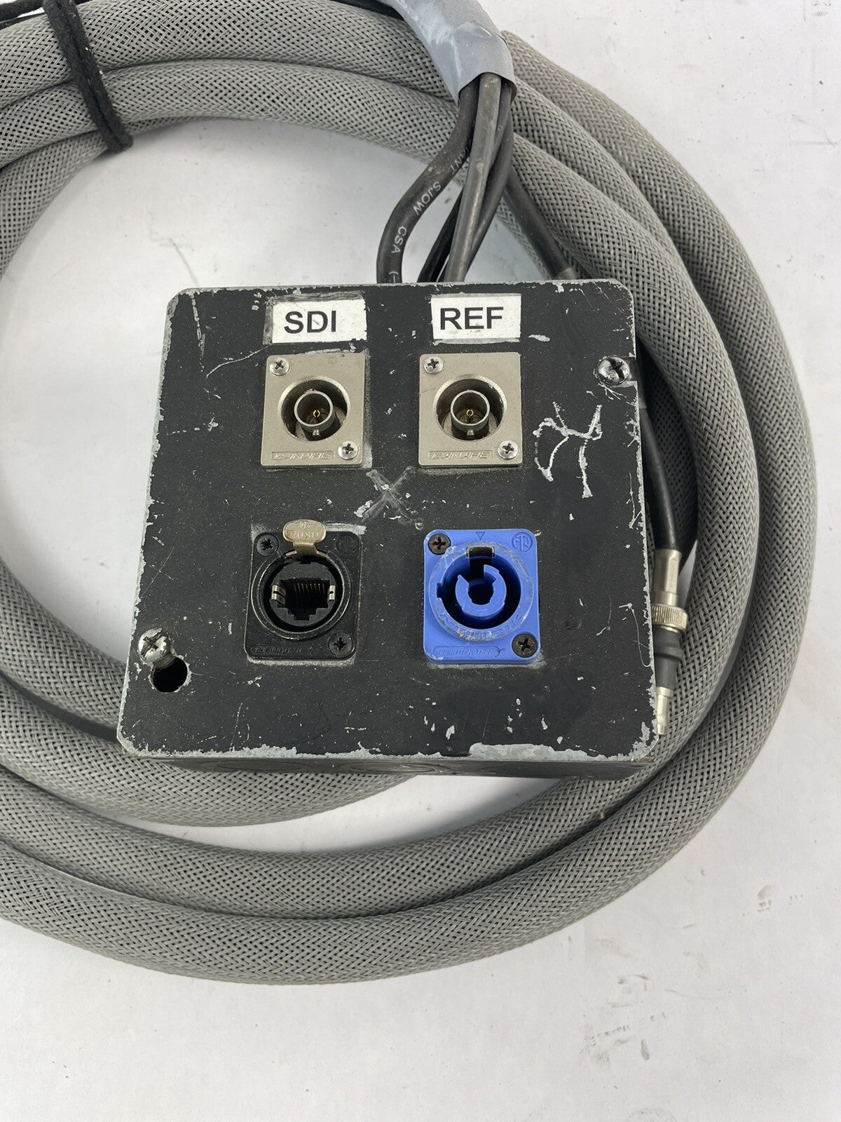 Breakout box Audio Snake 4 inputs Neutrik powerCON 20A EtherCon RJ45 BNC #D2