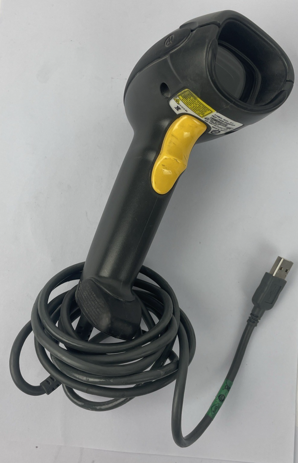 Symbol LS4208-SR20007ZZR Laser 1D Barcode Scanner w/ USB Cable - Tested Working