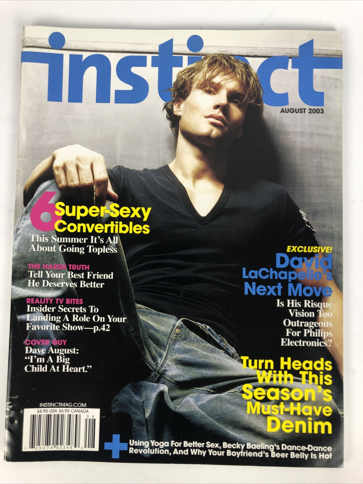 2003 August INSTINCT Magazine David LaChapelle’s Next Move Dave August *VGC*
