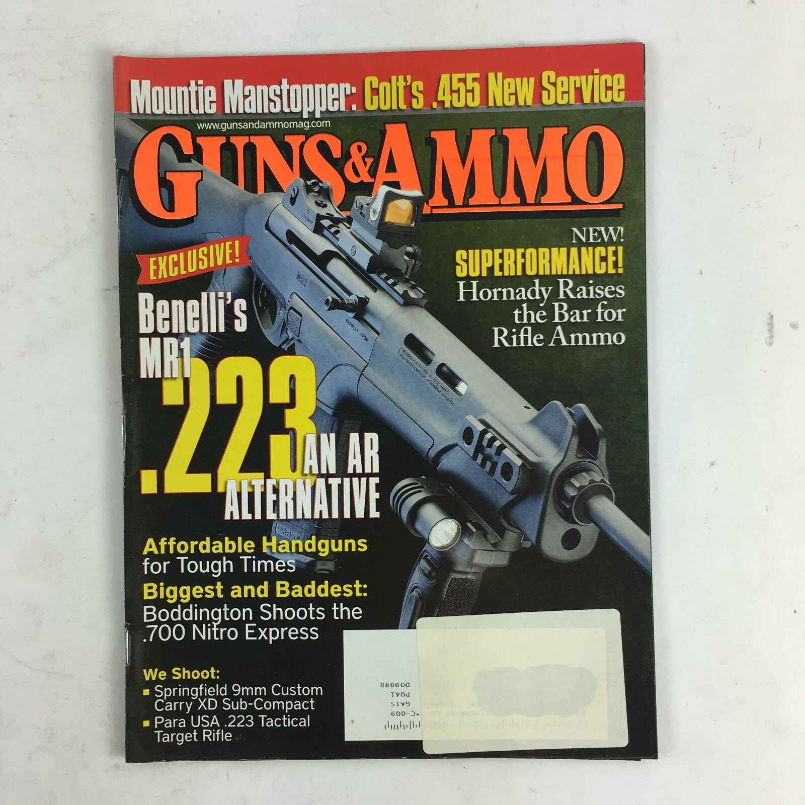 Guns & Ammo Magazine Benelli's MR1 .223 An Ar Alternative 700 Nitro .223 Rifle