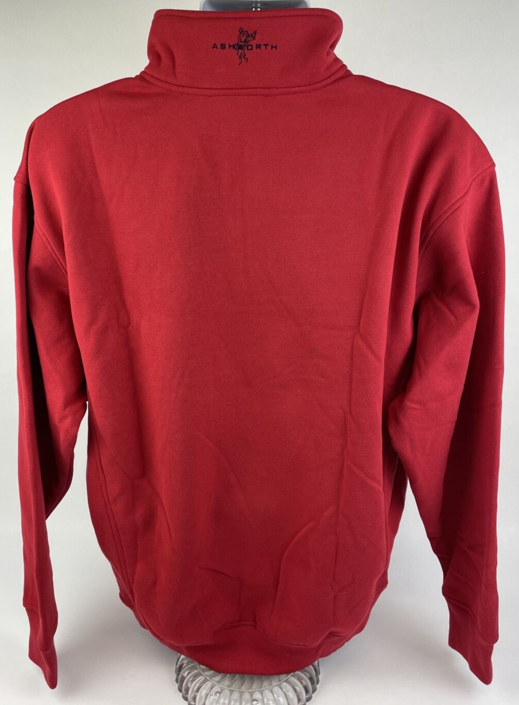 Ashworth weather Systems Maryland Red Mens Medium 1/4 Zip Jacket Wind Resistant