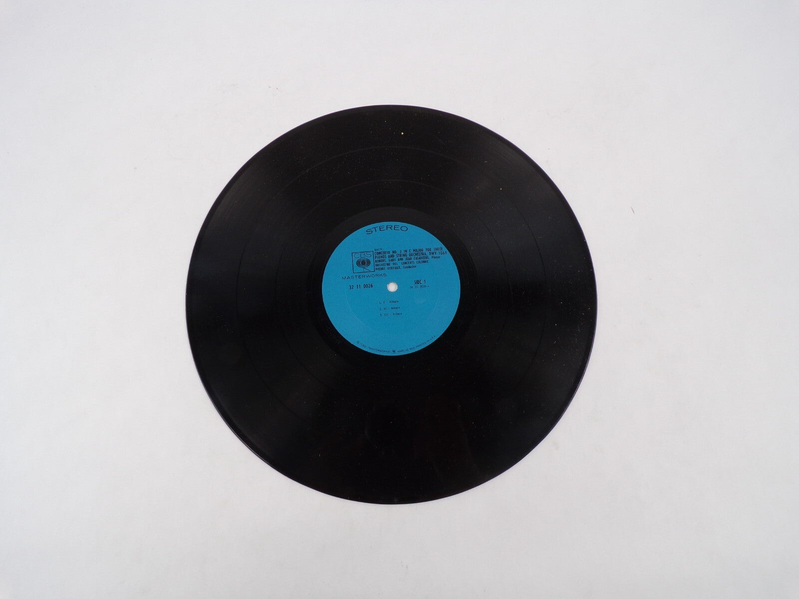 Robert Gaby & Jean Casadesus Pierre Dervaux Vinyl Record