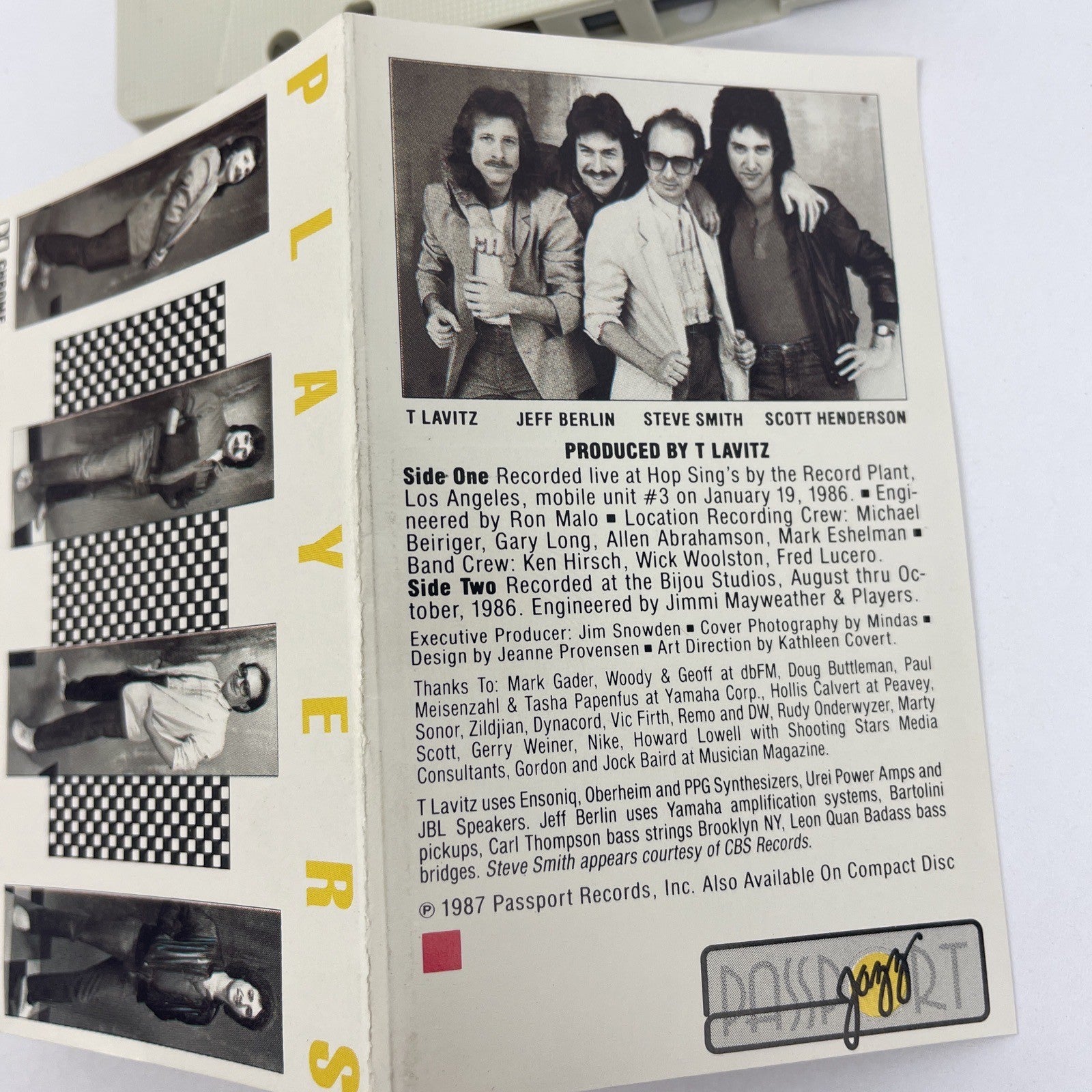 The Players " PLAYERS " Audio Cassette Tape 1987 Passport Records PJC 88014 RARE