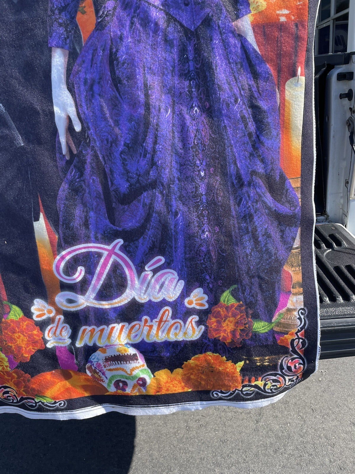 Dia De Muertos La Catrina - Felt Wall Art Print Beautiful Approx. 60" x 35" WOW