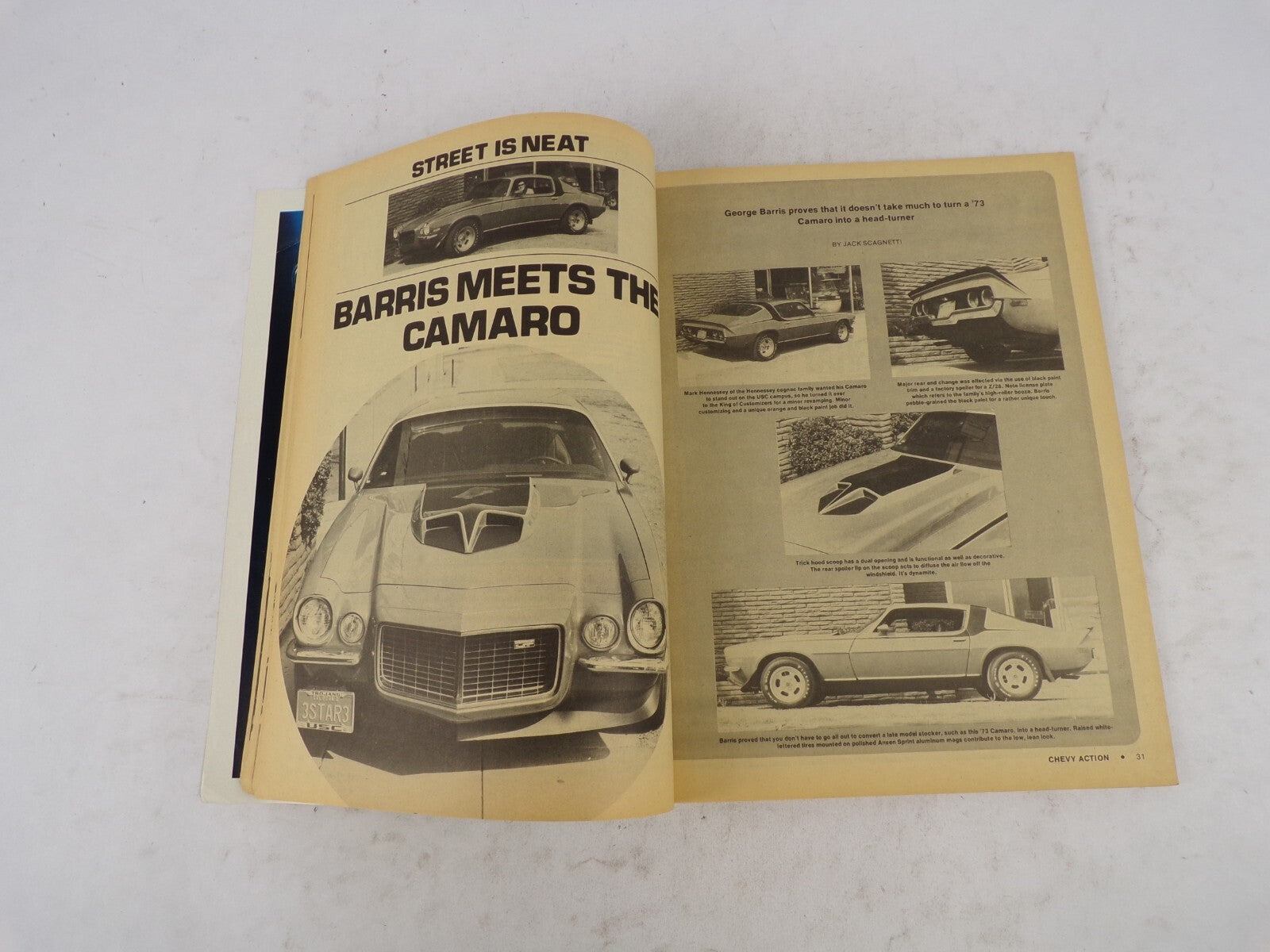 July 1974 Chevy Action 74 Turbocharged 350 V-8 Vega! Street Performance Section!