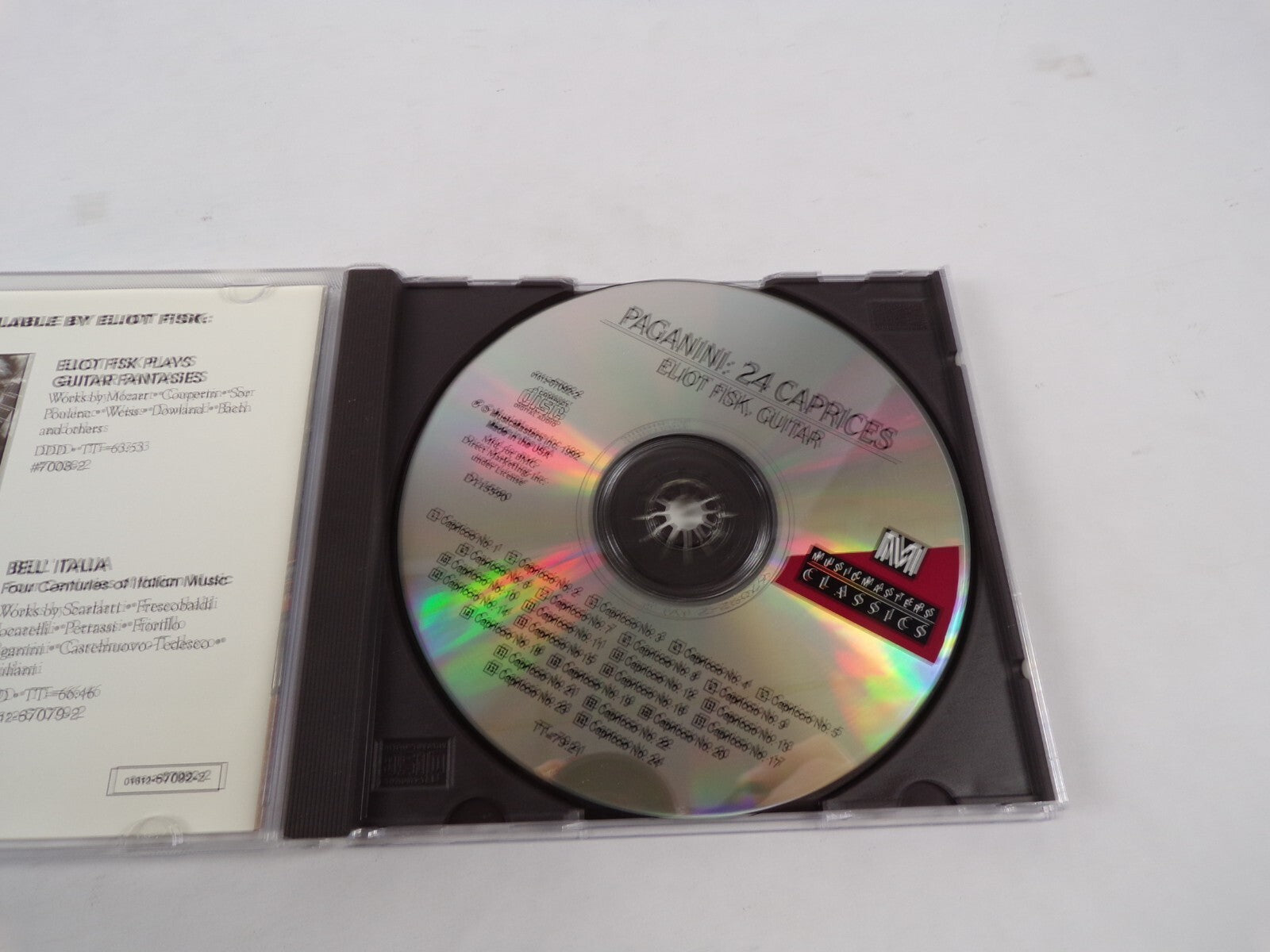 World Premiere Recording Paganini 24 Caprices Eliot Fisk Guitar Music CD #40