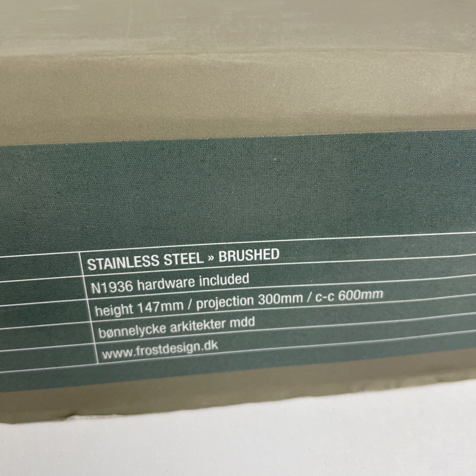 FROST Nova 2 Wardrobe shelf 1 Brushed Stainless Steel 147mm x 300mm x 600mm