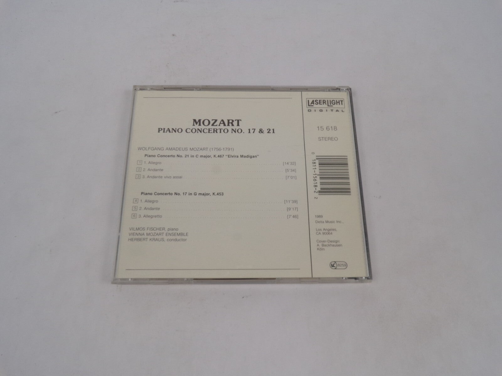 Mozart Piano Concertos Piano Concerto No. 21 In C Major, "Elvira Madigan" CD#70