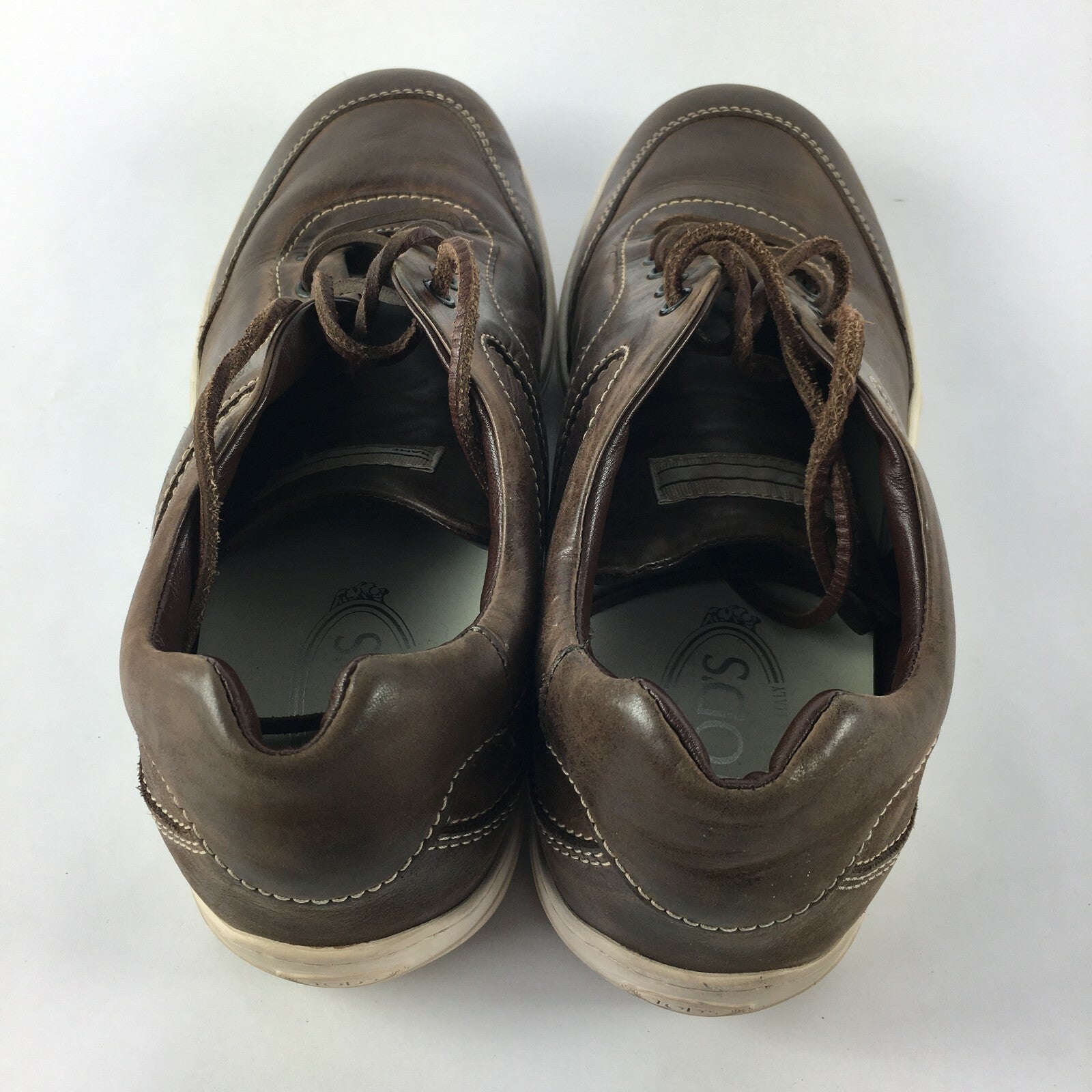 Genuine Tod's Stylish Sneakers Style Brown Shoes for Men Size 9 1⁄2