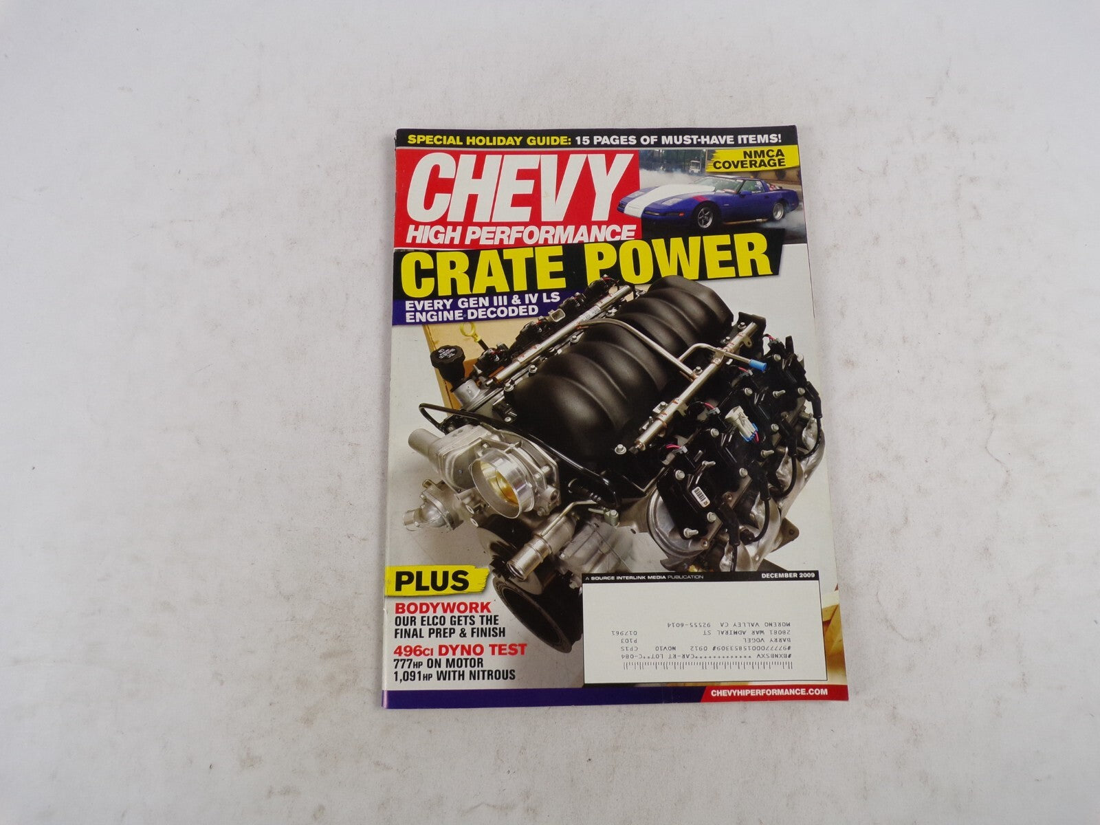 December 2009 Chevy High Performance Crate Power Every Geni 3 & 4 LS Engine Deco