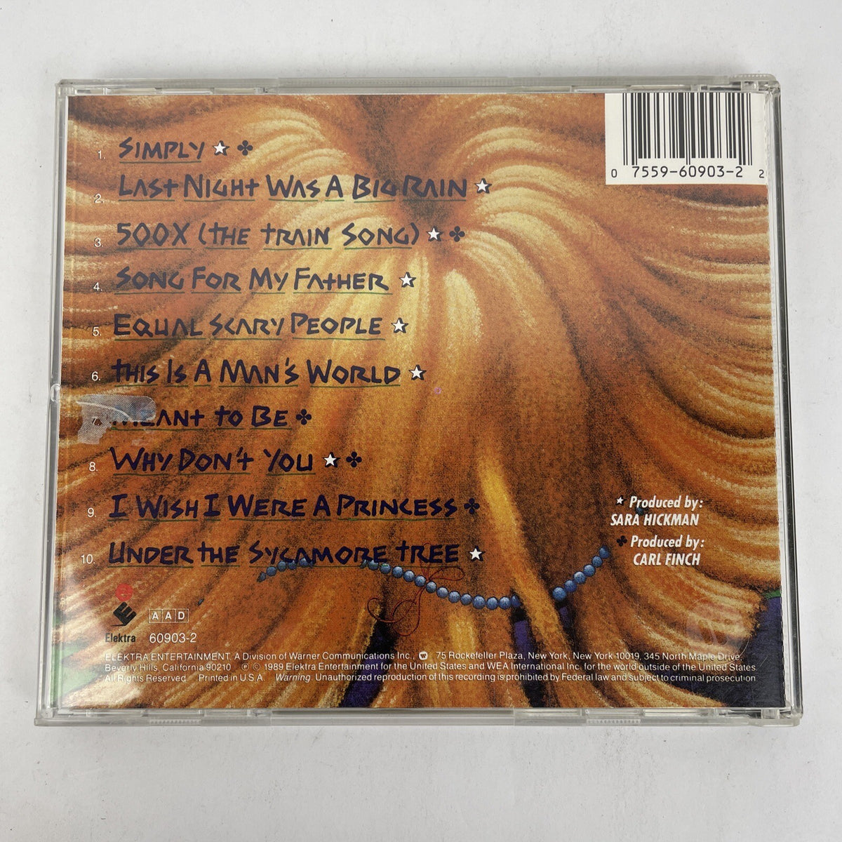 Equal Scary People by Sara Hickman ( Digital Audio CD, 1989 Elektra Records ) HI