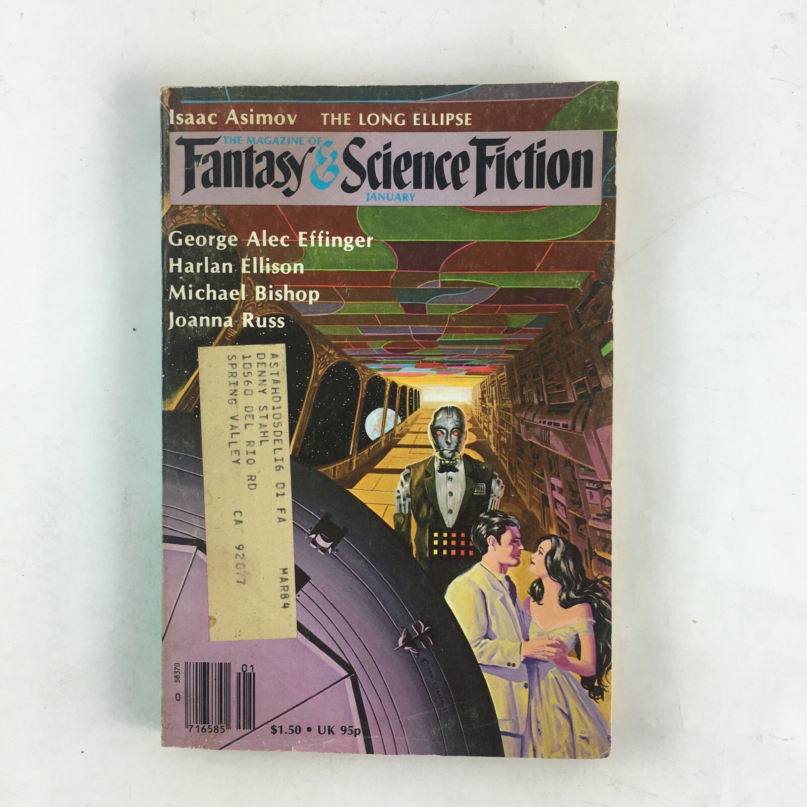 January Fantasy&Science Fiction Magazine George Alec Effinger Harlan Ellison