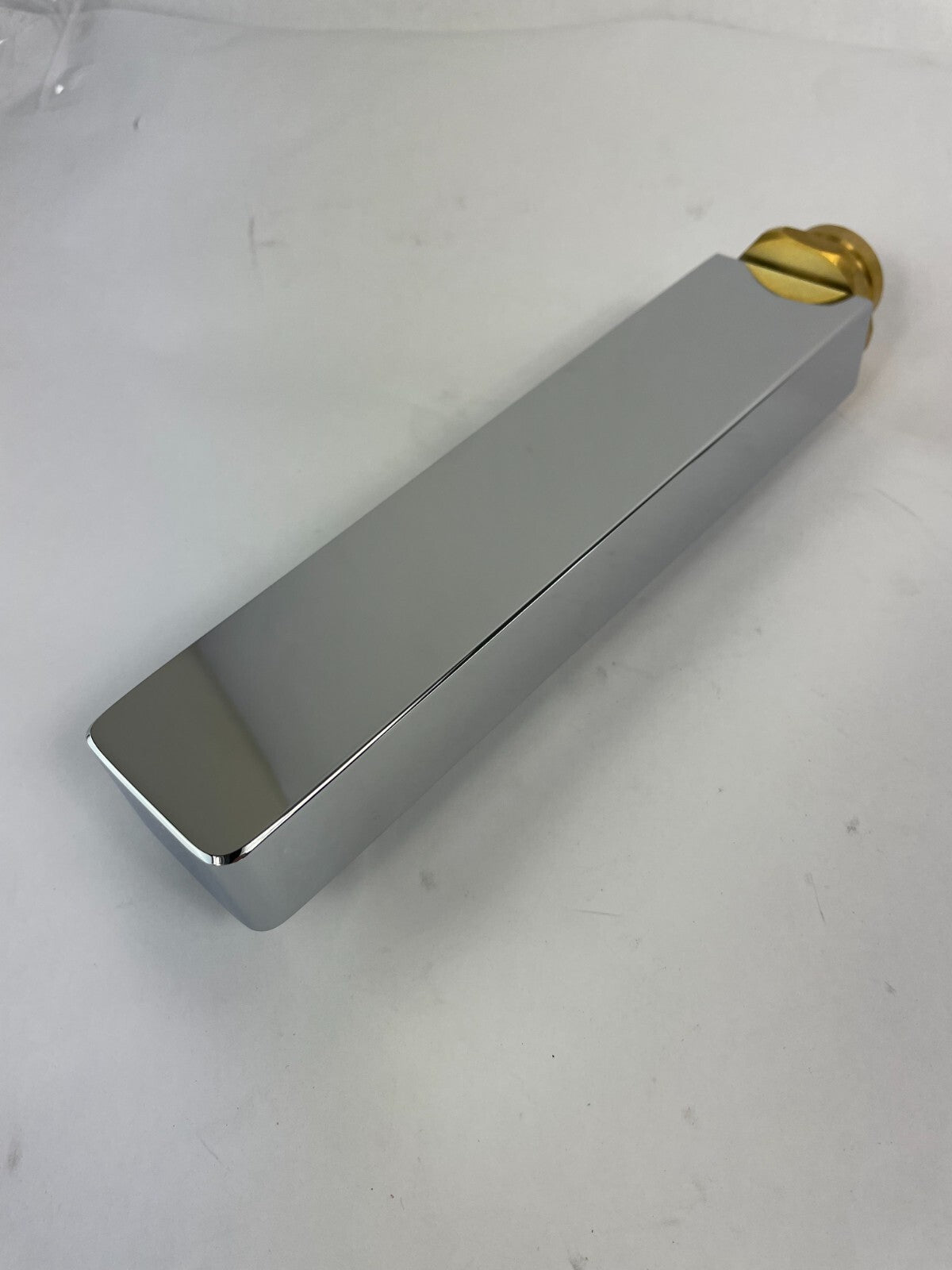Aquabrass square tub spout in polished chrome finish