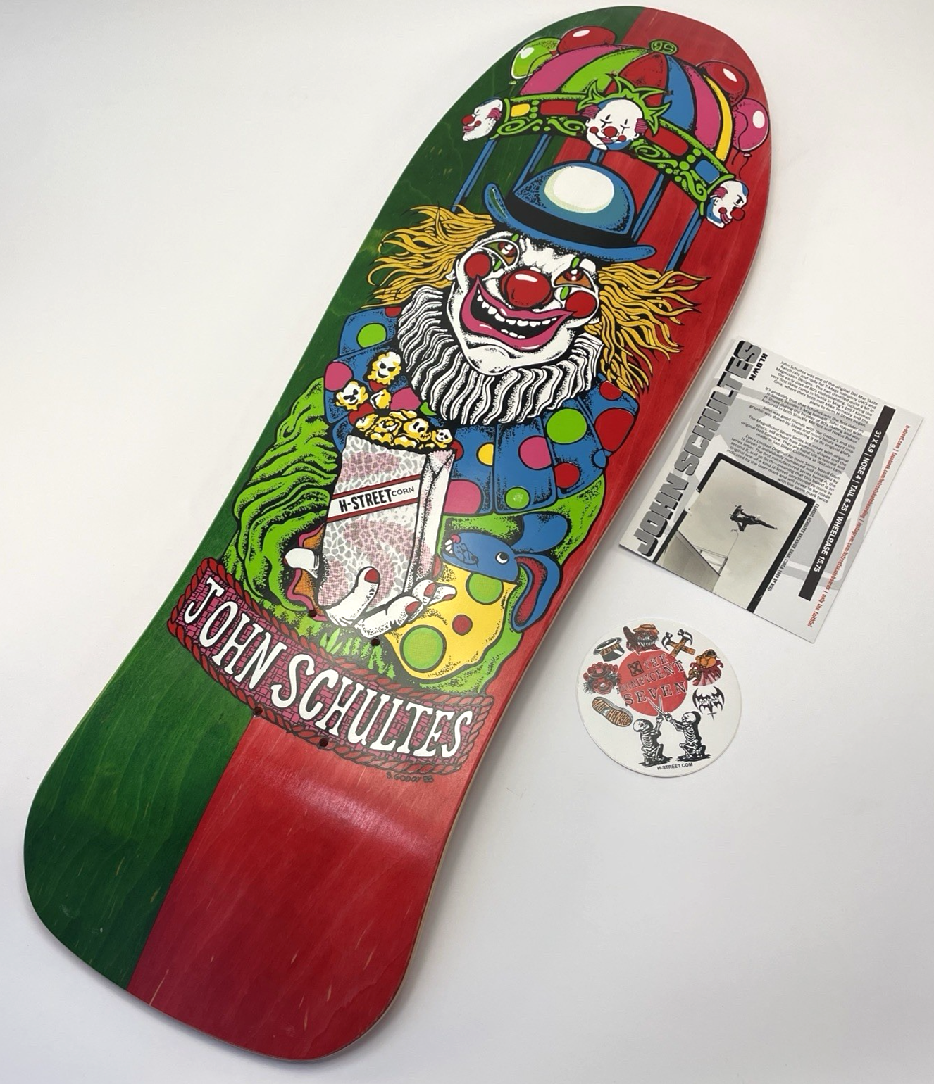 John Schultes A Series Clown H-Street Skateboard Deck Limited Edition #14 of 136