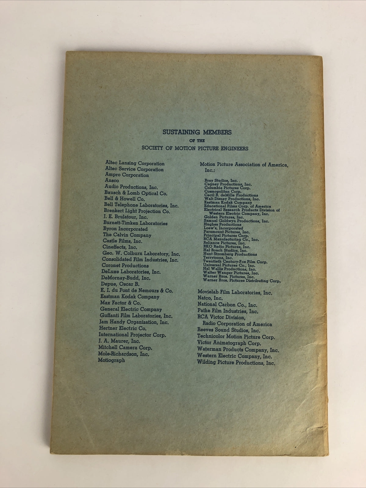 SMPE Journal Of The Society Of Motion Picture Engineers June 1947 VOL 48 No 6