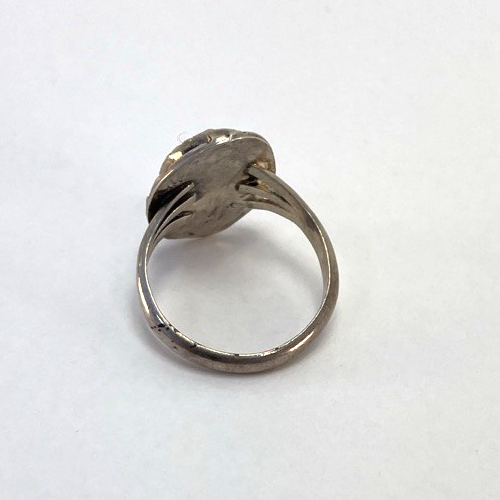 Navajo Native American Mother of Pearl 925 Sterling Silver Ring Size 5 Vintage