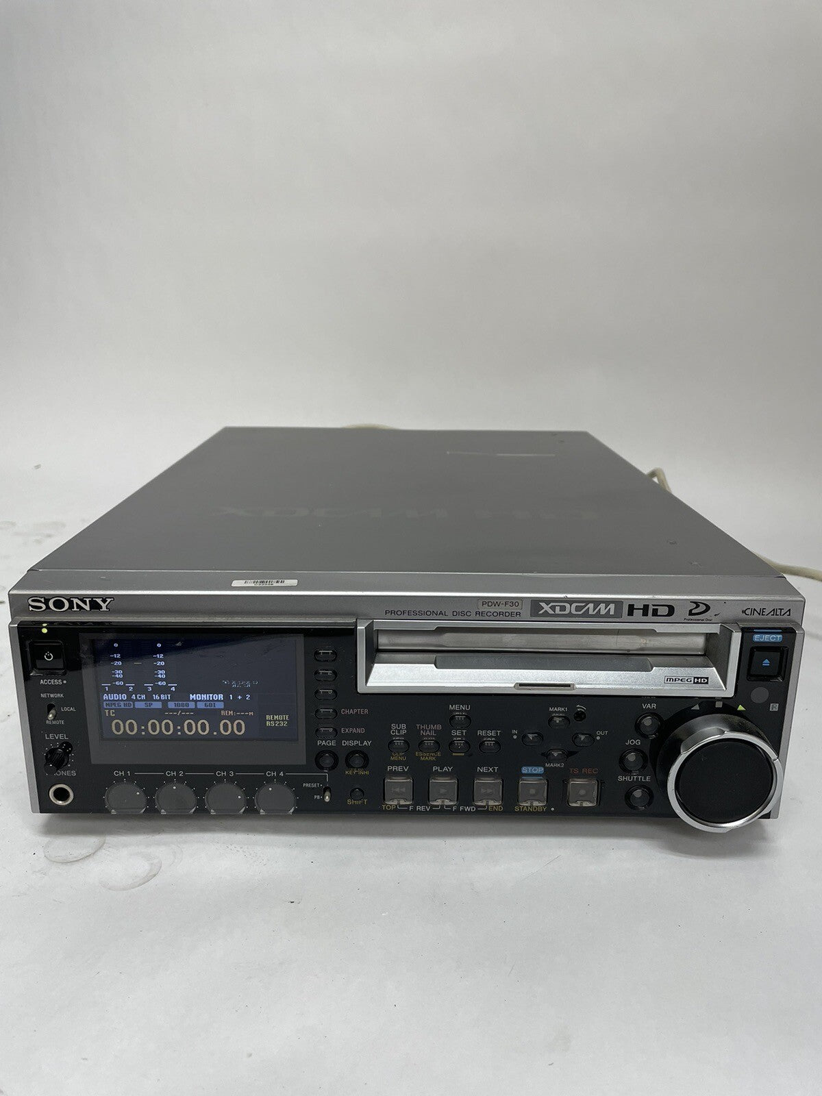 SONY PDW-F30 XDCAM HD PROFESSIONAL DISC PLAYER RECORDER WORKS GREAT