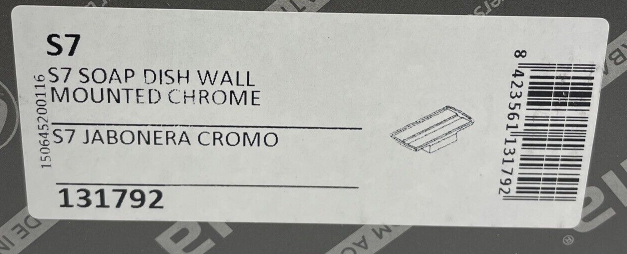 OEM SONIA Designer Wall Mount Bathroom Soap Dish Chrome and Glass Model S7  RARE