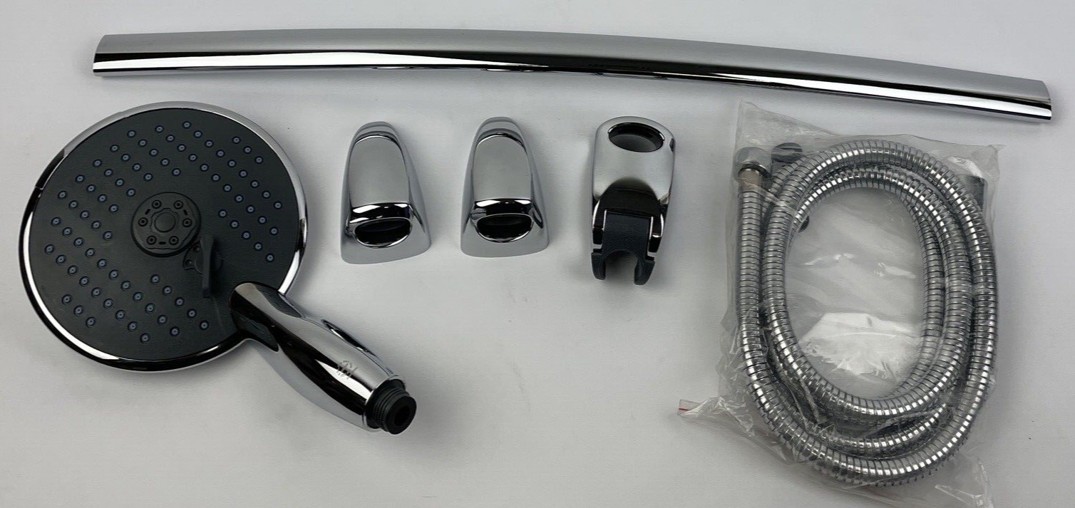 AQUABRASS 20632 Wall Mounted Hand Held 3 function Shower Head Polished Chrome