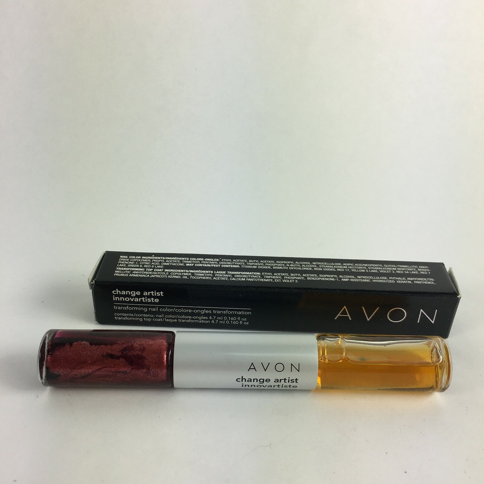 Avon change artist transforming nail color Shimmering red B2