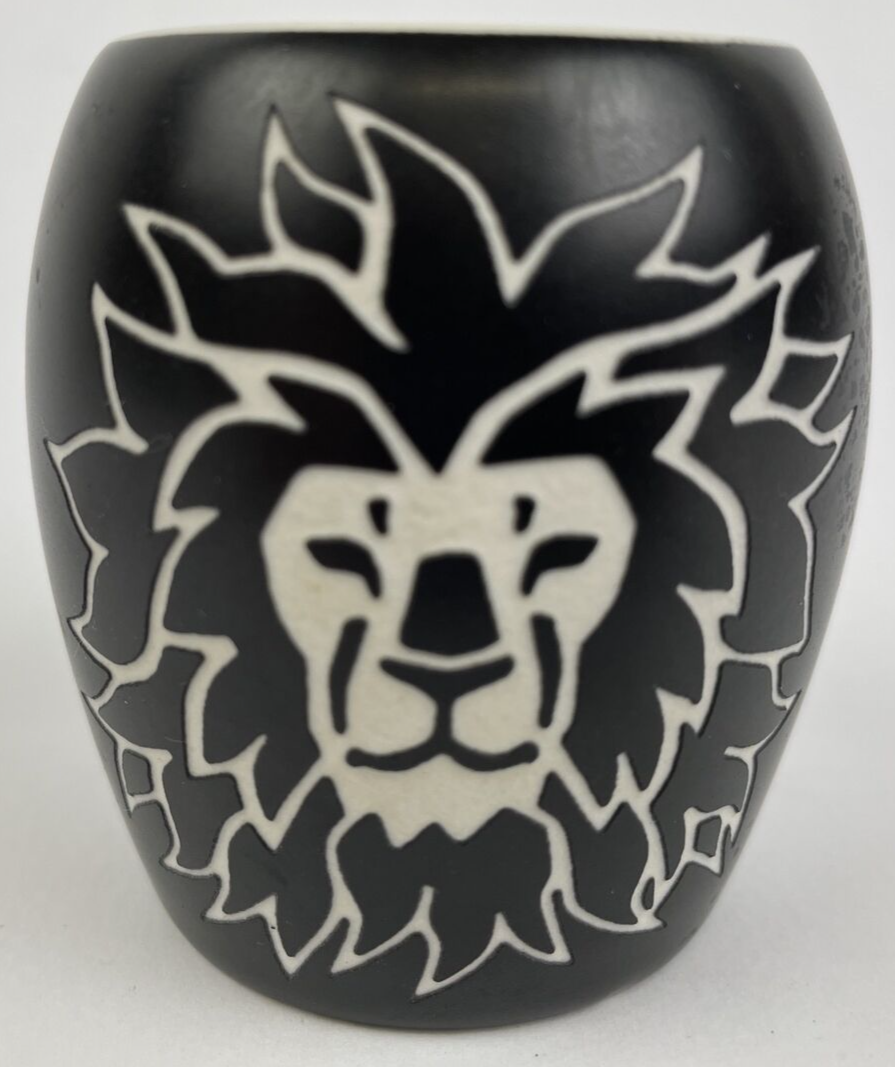 World Famous San Diego Zoo Wild Animal Safari Park Shot Glass Black Etch Ceramic