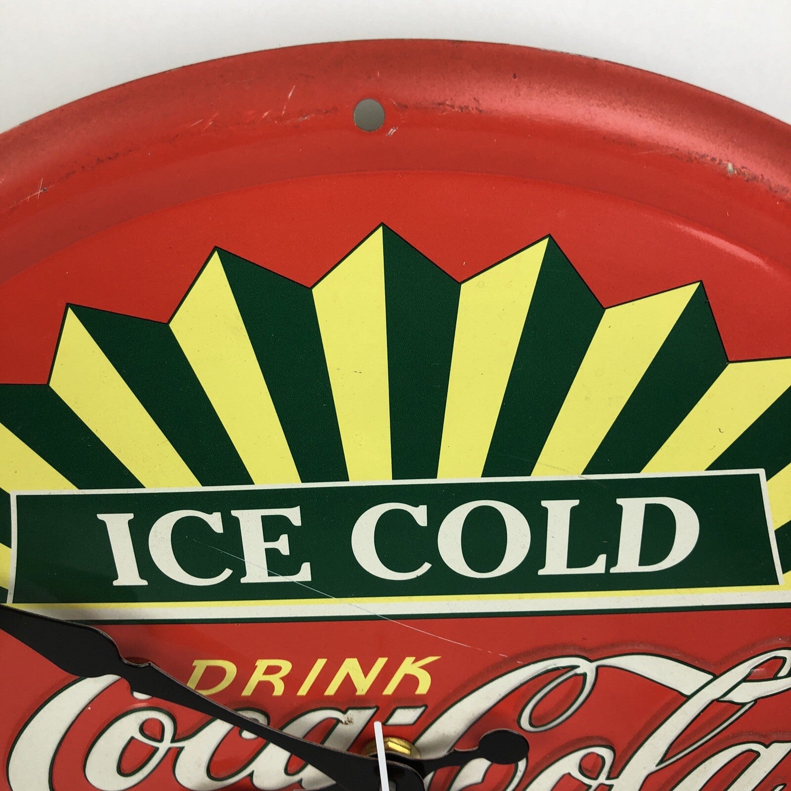 12"  "Original Taste" Cities of North America Coke Coca-Cola Wall Clock Tin RARE
