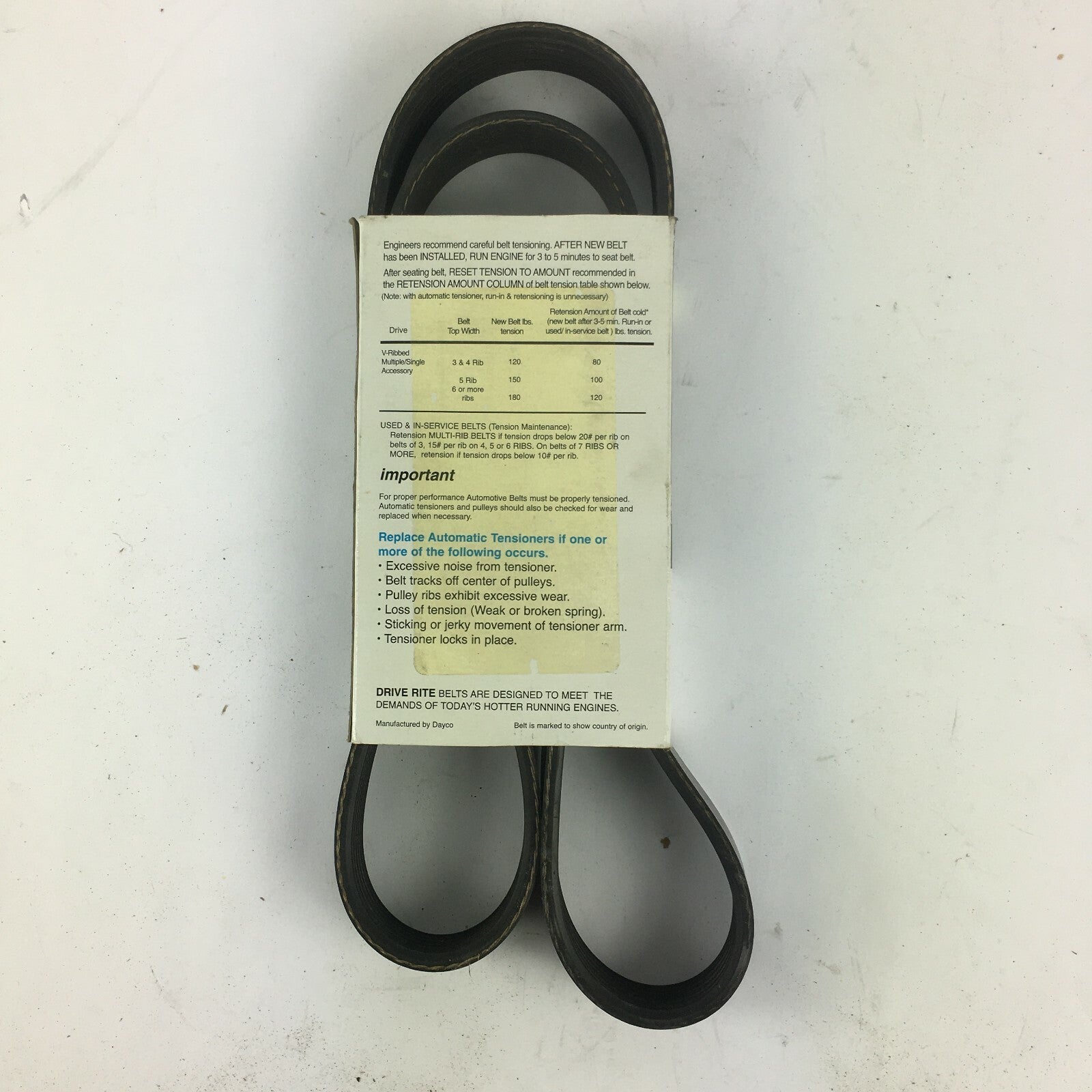 Genuine Drive Rite Automotive V-Ribbed Belt 5060436DR-6PK1107 A5