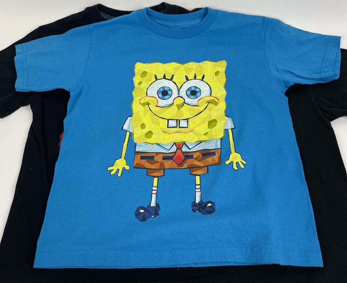 Lot of 4 Kid's Boy's T Shirts Size L7 Disney TMNT Sponge Bob DC Batman Superman