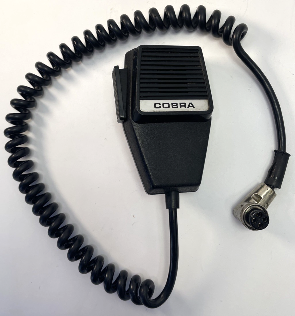 Vintage Cobra Handheld CB Radio Mic Microphone 4 Pin Female 90 Degree Connection