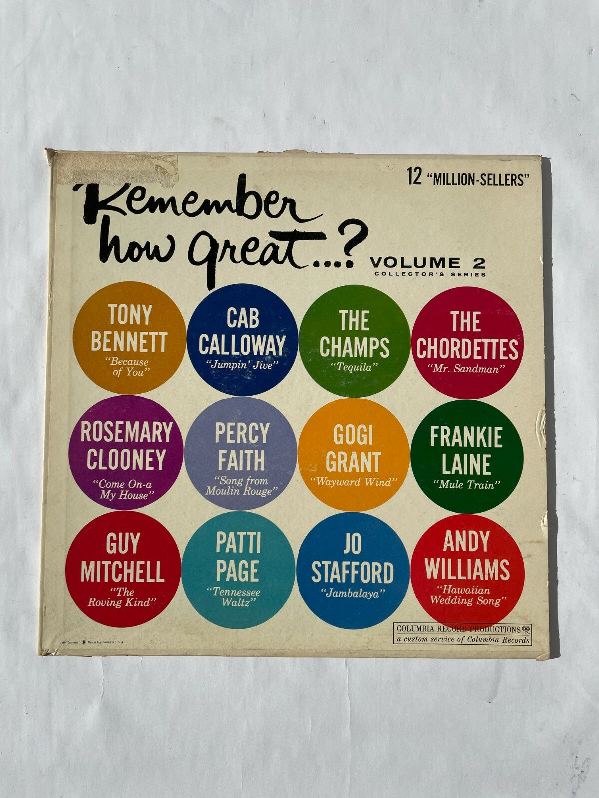 Remember How Great Vol 2  Tony Bennett Cab Calloway The Champs Vinyl Record Q10