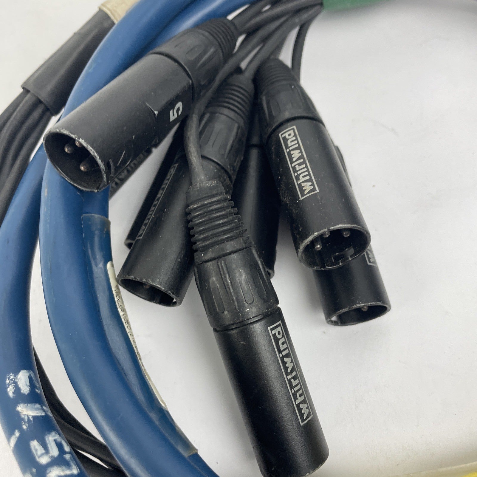 Male 25 Pin AES EBU to 8 x WHIRLWIND XLR Male 3 Pin Breakout Snake Cable 12'