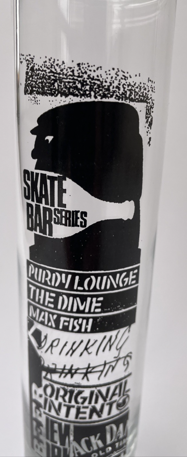 Skateboard Skate Bar Series Tall Shot Glass - The DIME Max Fish PURDY LOUNGE  JD