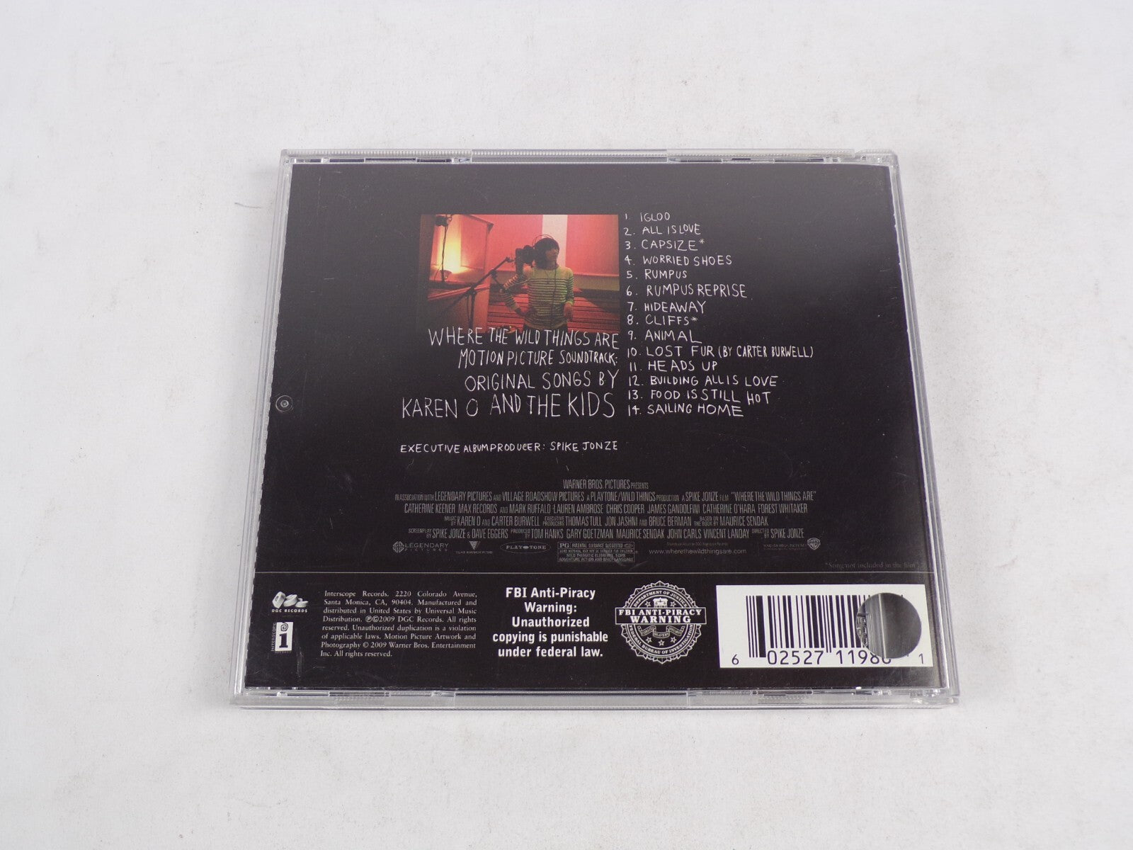 Where The Wild Things Are Motion Picture Sound Track All IS Love Hideaway CD#54