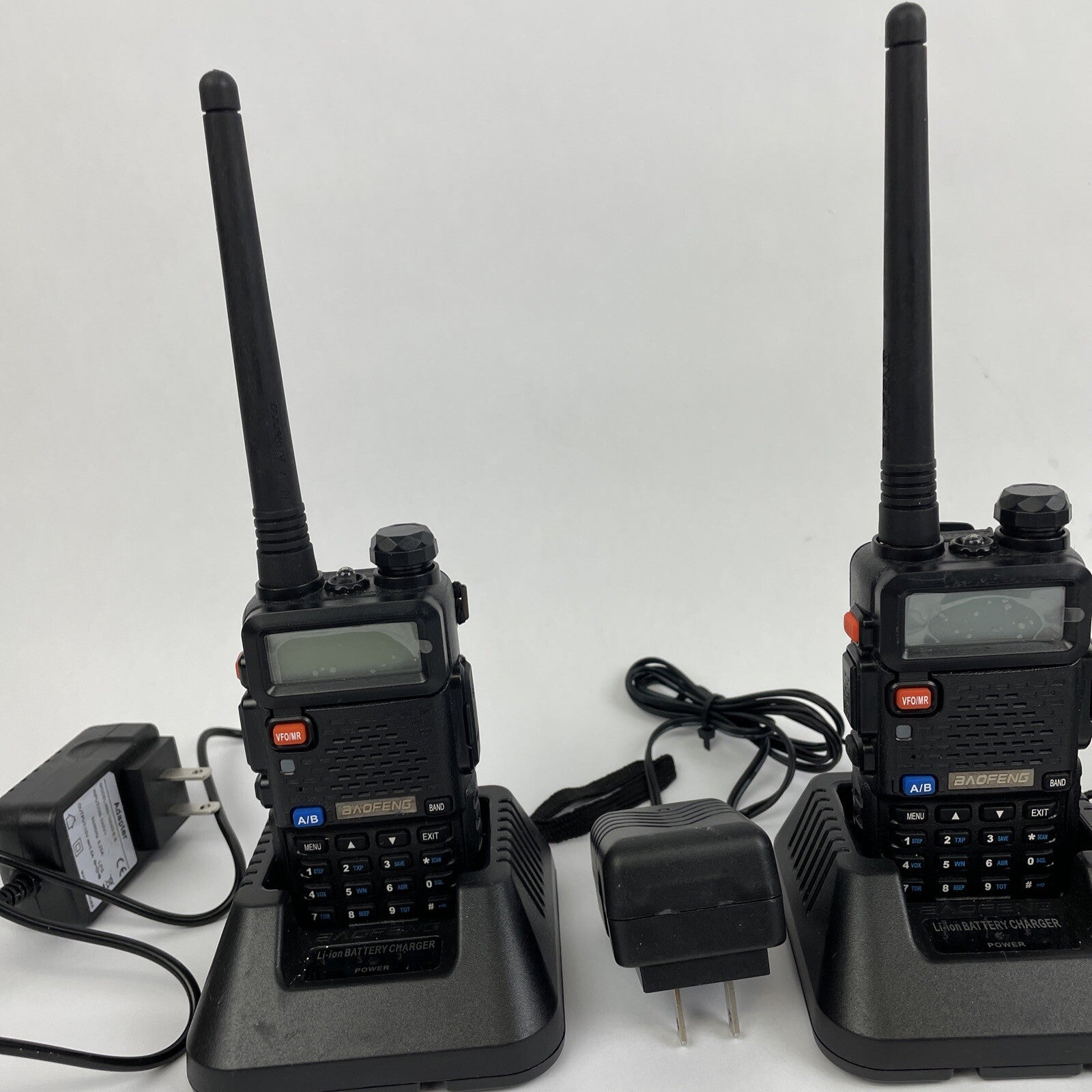 4 x BAOFENG UV-5R 8W Dual Band Two-Way Radio Black w Battery + Short / Tall LOOK