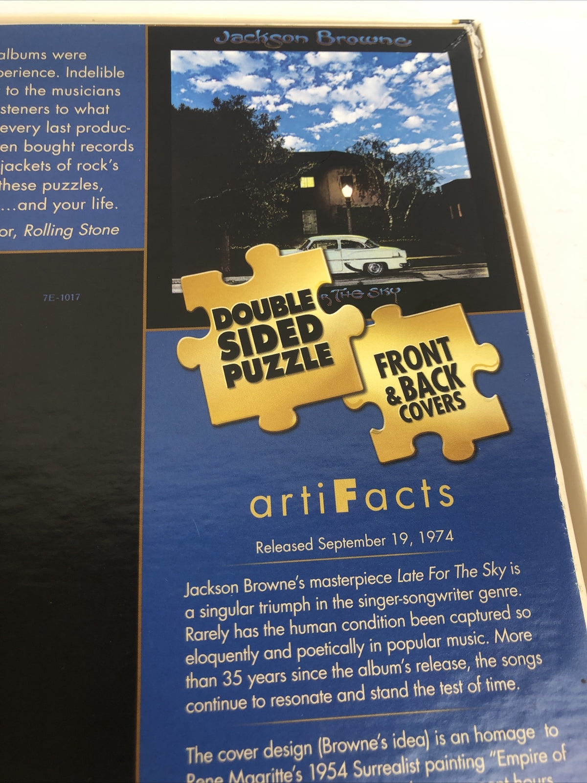 Classic Album Cover Jackson Browne Late for the Sky Sealed 300 pc Jigsaw Puzzle