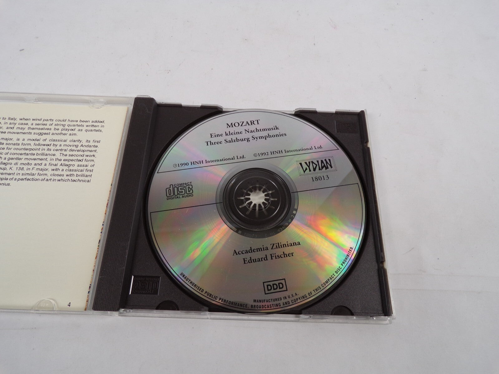 Mozart Elne Klelne Nachtmusik Salzburg Symponies Sllegro Romanze Menuetto CD#30