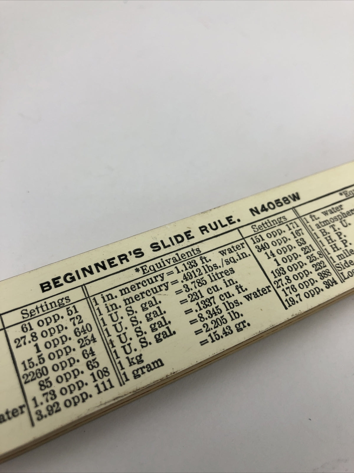 K&E Slide Rule N4058W Original Leather Case complete Made in the USA * VGC