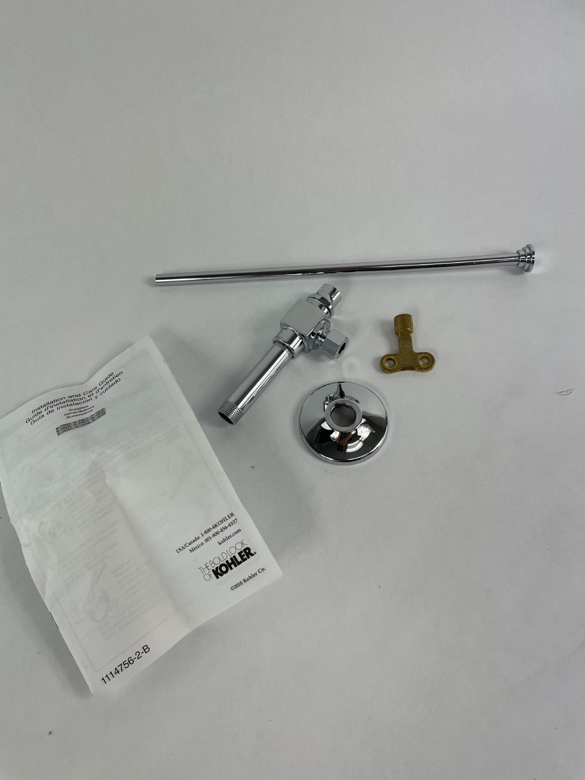 Kohler 7639-CP chrome angle supply stop with vertical tube