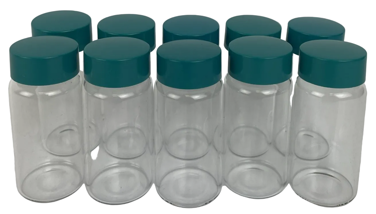 10 x 20ml Glass Vials with Screw Caps Clear Sample Vials Liquid Sampling Vial