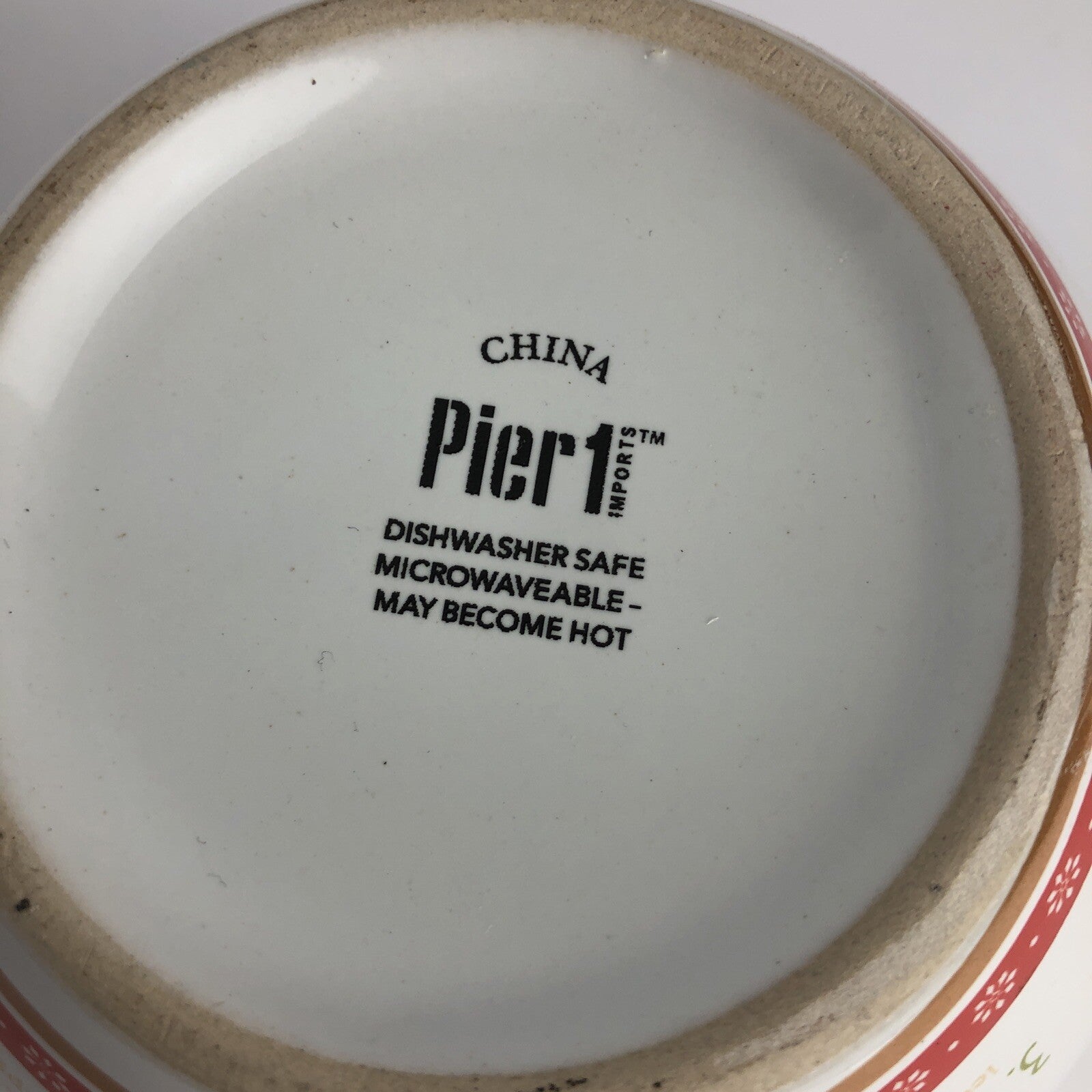 Pier 1 Stoneware 22oz Souper Mug BPA Free W Steam Vent Oven Microwave Dishwasher