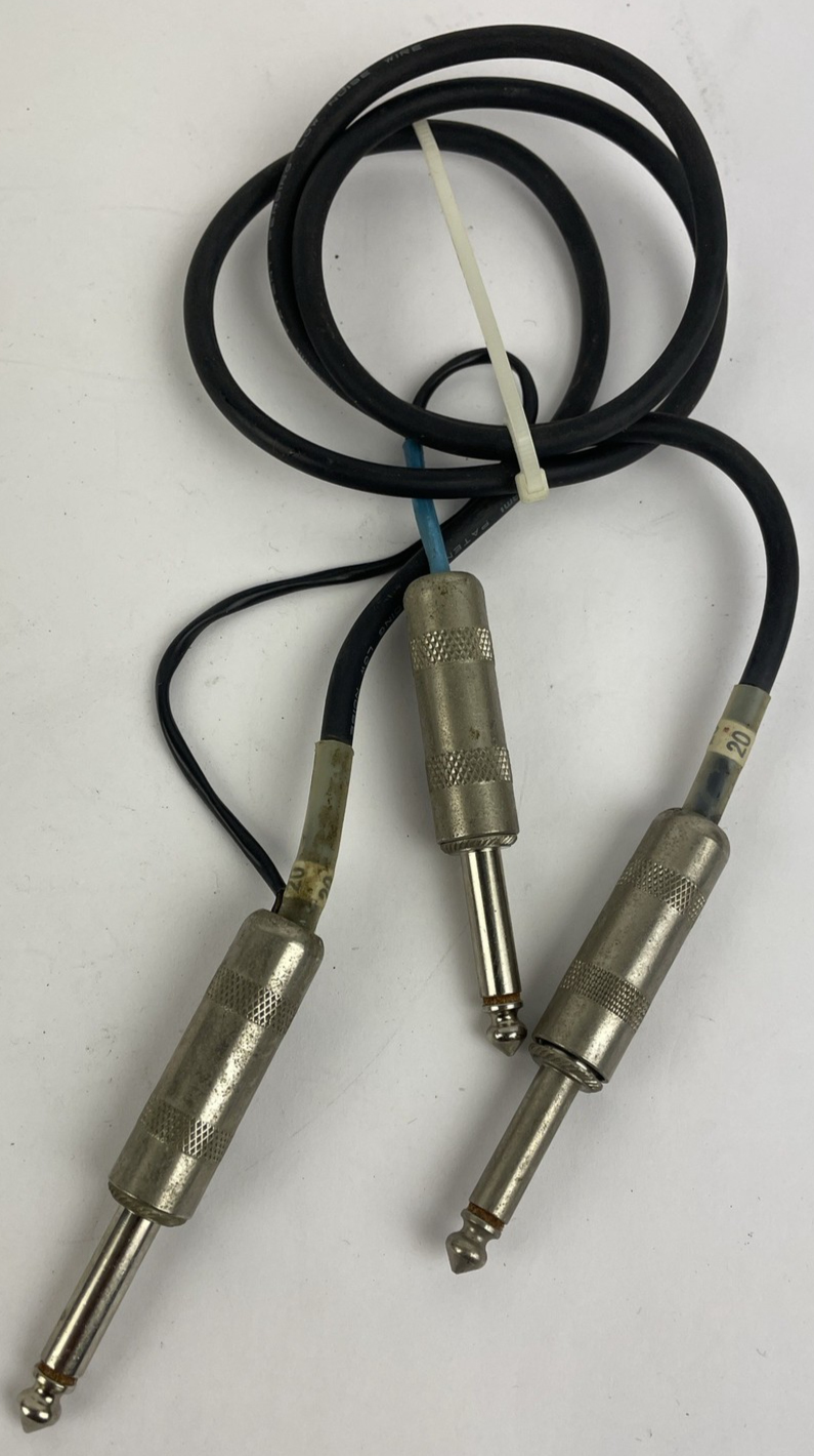 1/4 TS Male to Dual 1/4 TS Male Mono to Mono Splitter Adapter Y cable Low Noise