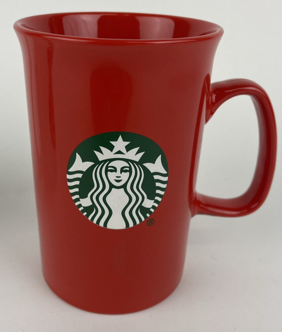 2 x Starbucks 2006 2020 Coffee Tea Cup Mug Ceramic Green Mermaid Logo Red White
