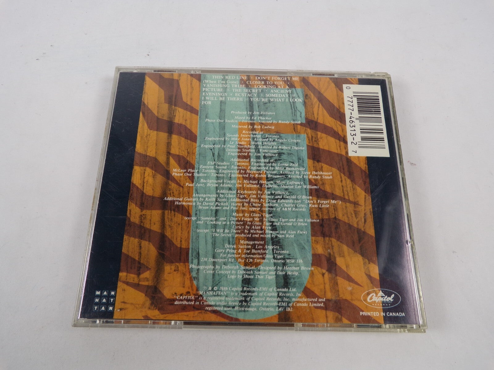 Glass Tiger The Thin Red Line Cdp 746313-2 Al Connelly/ Gulturs, Wayne CD #40
