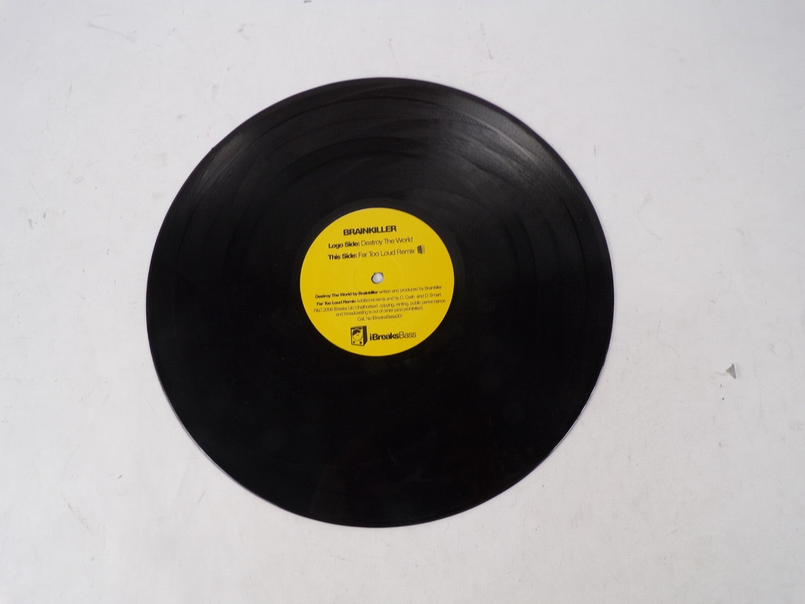 iBreaksBass Brainkiller Destroy The World Far Too Loud Remix Vinyl Record