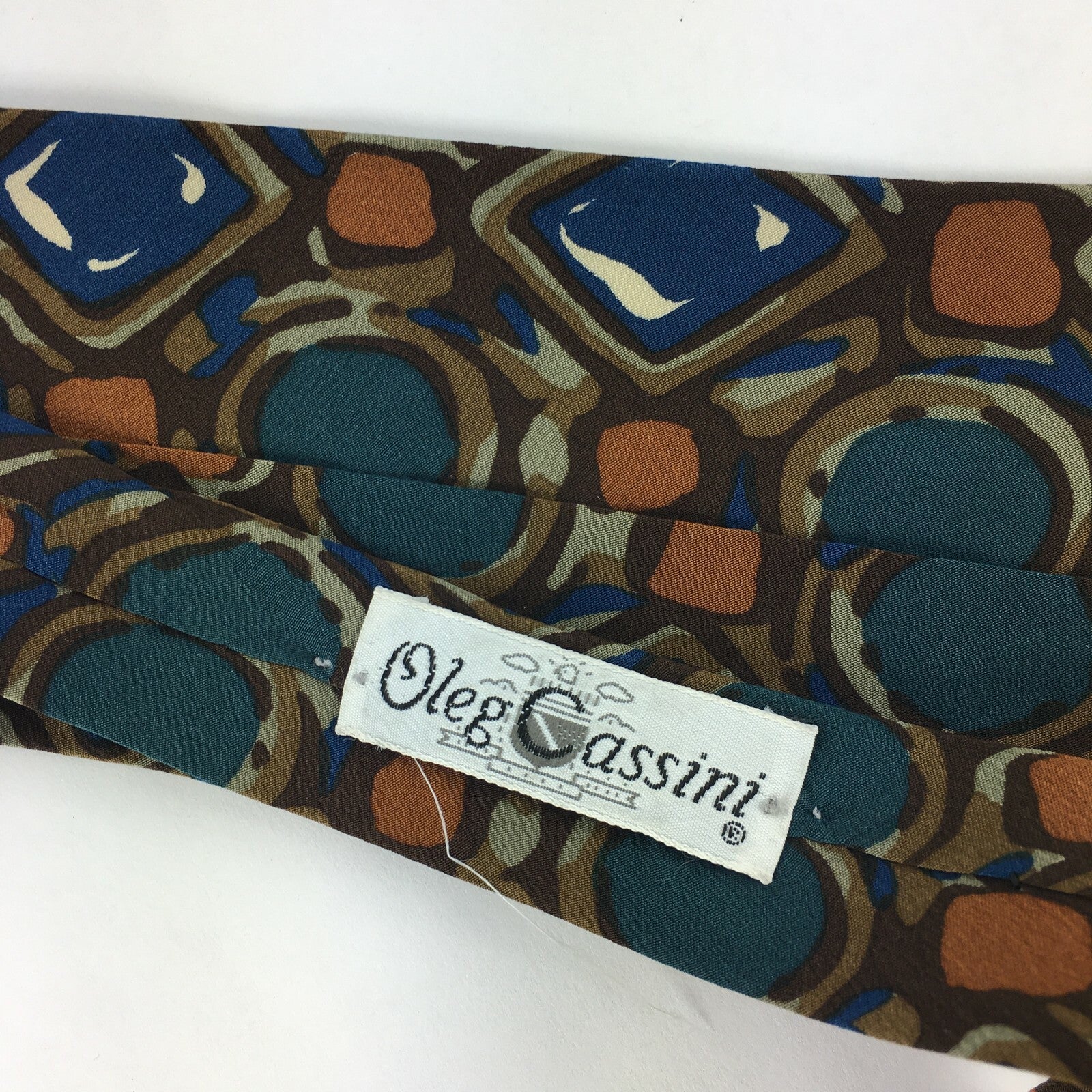 Genuine Oleg Cassini 100% Silk Handmade Stylish Formal/Casual Tie Multi Coloured