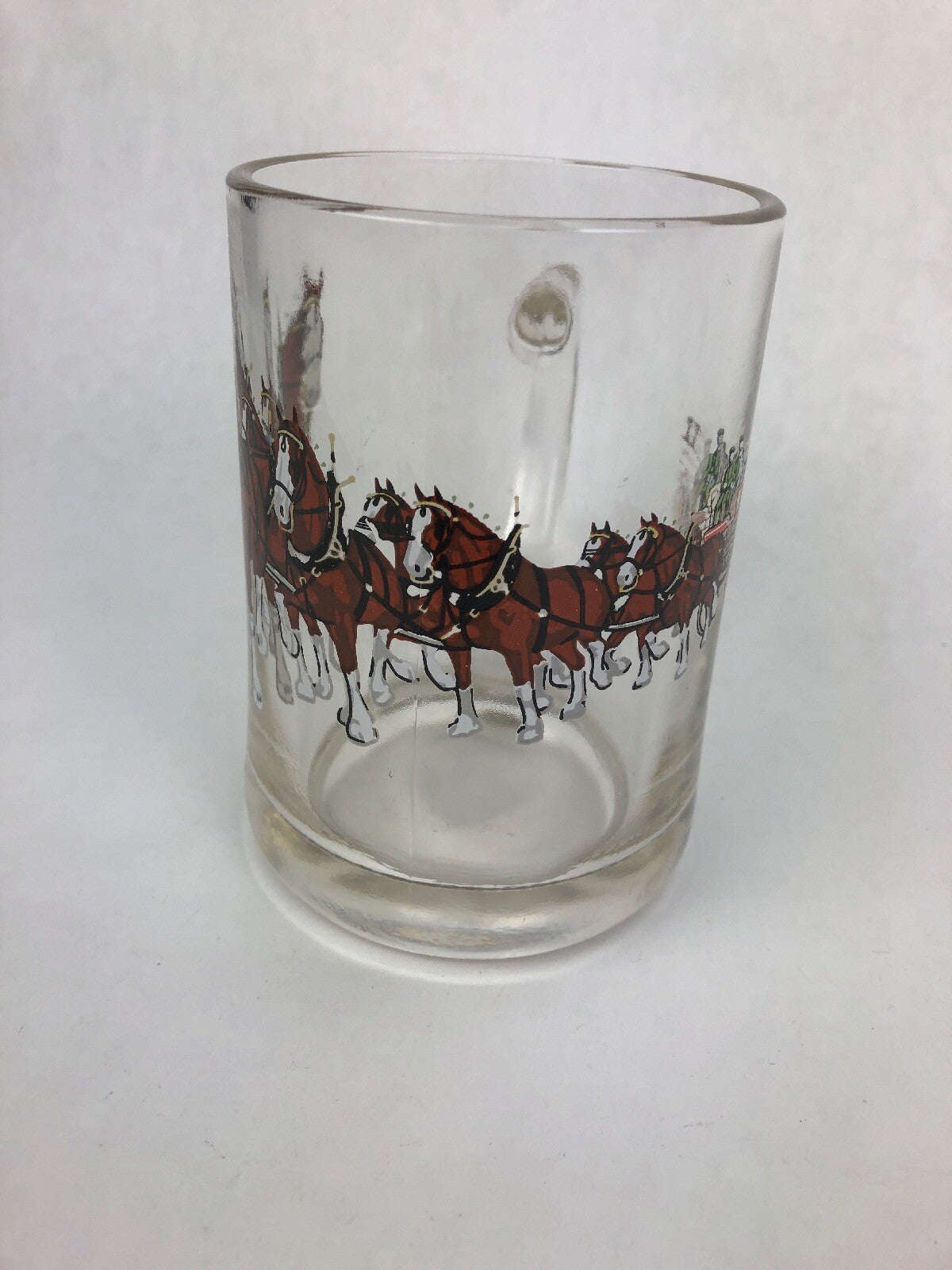 Budweiser Clydesdale Beer Coffee Mug Anheuser Busch Horses 3.5” Tall Rare